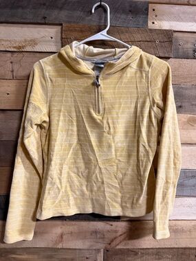 The North Face Yellow Stripe Half-Zip Teddy Jacket